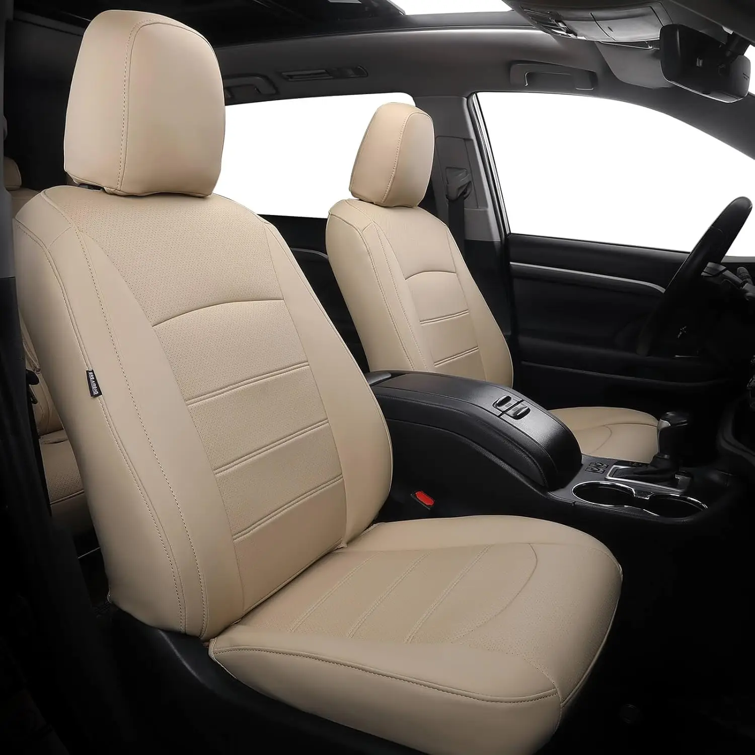 

Highlander Seat Covers 2014 2015 2016 2017 2018 2019, Only 1&2-Row Captain's Chairs, Faux Leather for Toyota Highlander Car Seat