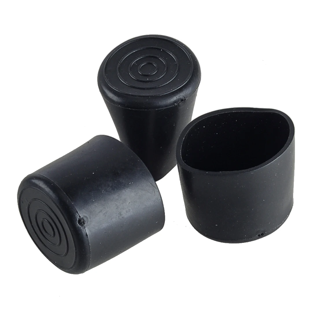 20pcs 25mm Round Table Chair Leg Cap Cover Furniture Feet Pad Mute Floor Protector Black PVC