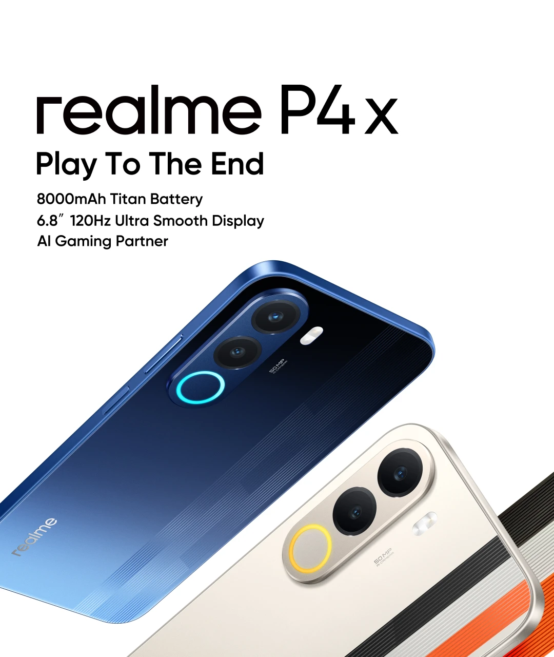 [World Premiere] realme P4x Smartphone Russian Version 50MP AI Camera 8000mAh Battery 45W Charge NFC 6.8" 120Hz LCD Display
