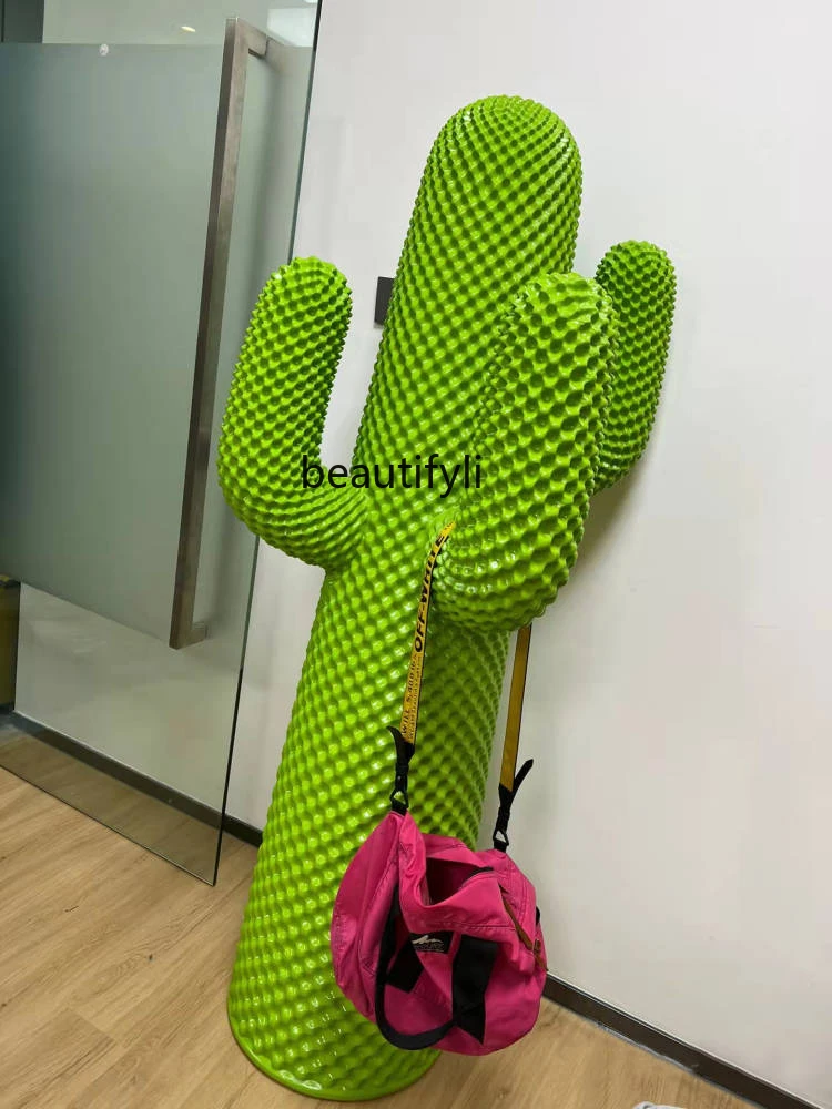 Cactus Sculpture Nordic Designer Model Model House Floor Ornaments FRP Living Room Decorations