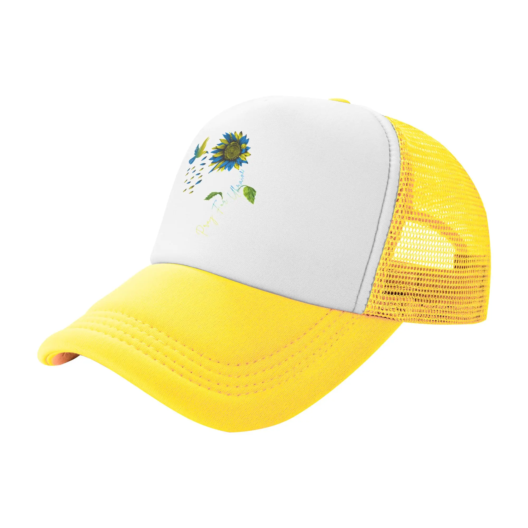 Ukraine Sunflower Ukrainian Flag Mesh Baseball Cap Men Women Trucker Hat Adjustable Polyester Sun Caps Summer Trucker Hat