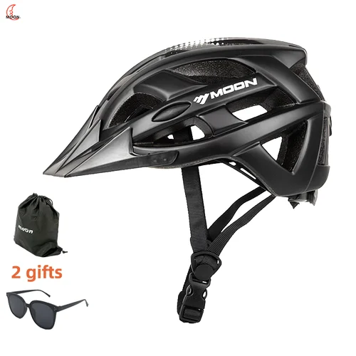 Casco de bicicleta de montaña Moon Road, ciclismo MTB ligero para adultos y jóvenes, carreras al aire libre ajustables, casco de bicicleta para montar