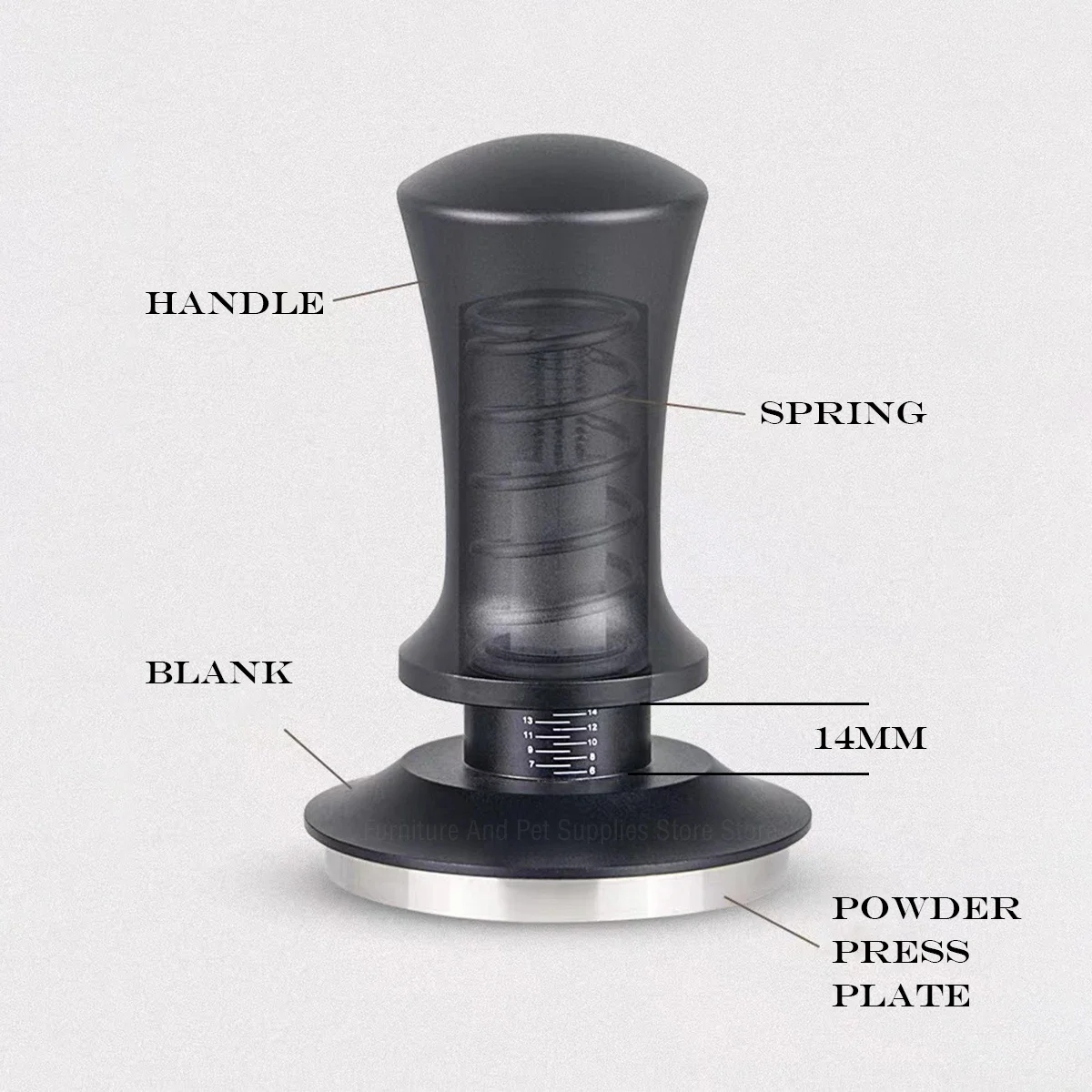 Coffee pot constant pressure 51MM 53MM 58MM calibration 30Lbs for espresso stainless steel accessories barista powder press
