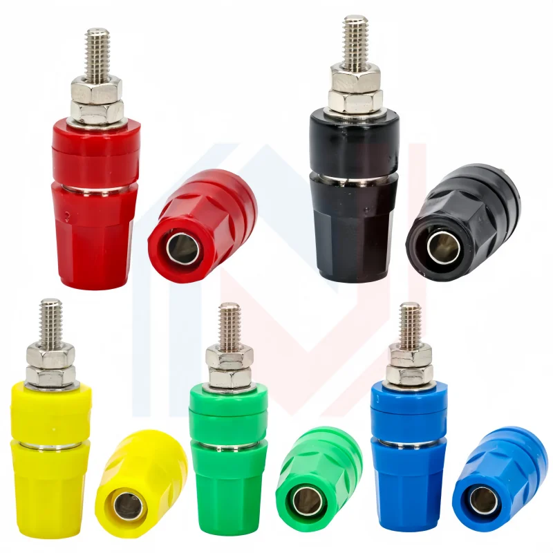 M4X36 pure copper terminal 4mm banana Jack Socket 24A binding post Electronic experiment connector Banana plug