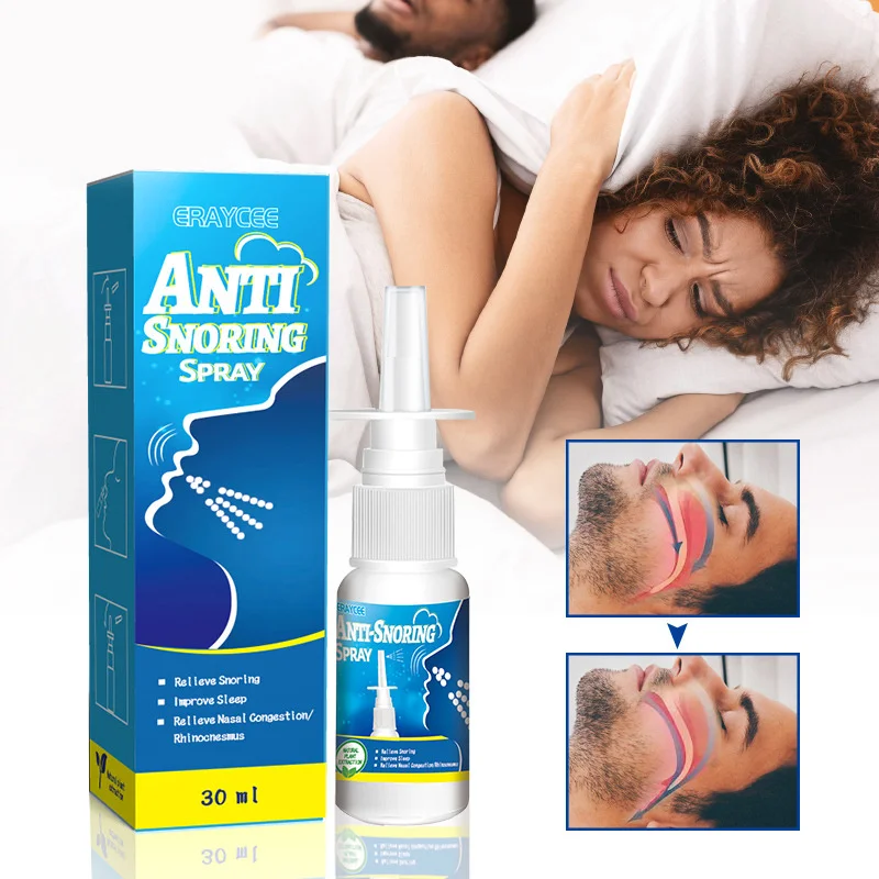 30ml Anti Snoring Spray Relief Remedy Snoring Nasal Spray Improve Sleeping Quality Nasal Congestion Easier Better Breath