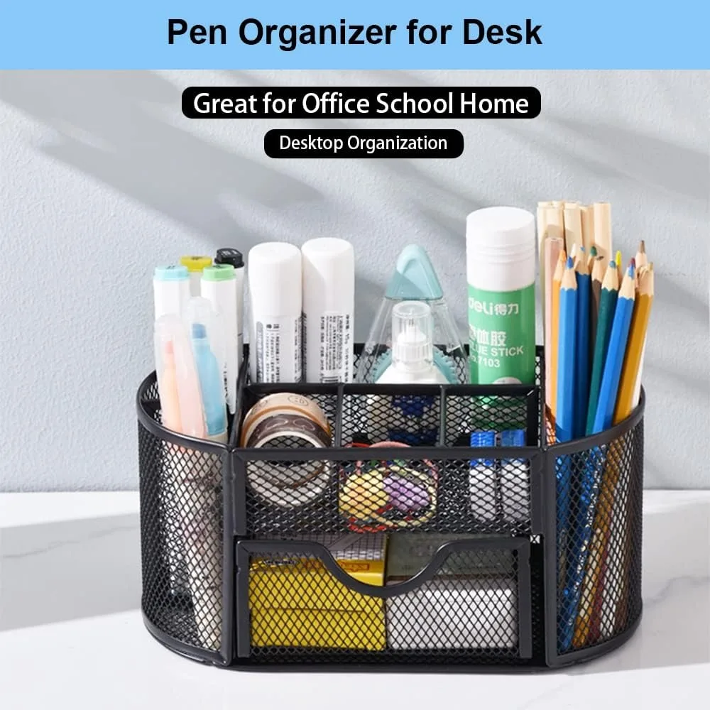 منظم مكتب تخزين الأدوات المكتبية، حامل قلم رصاص للمكتب، شبكة سلكية، لوازم مكتبية، ملحقات مكتبية، منظمات مساحة العمل مع