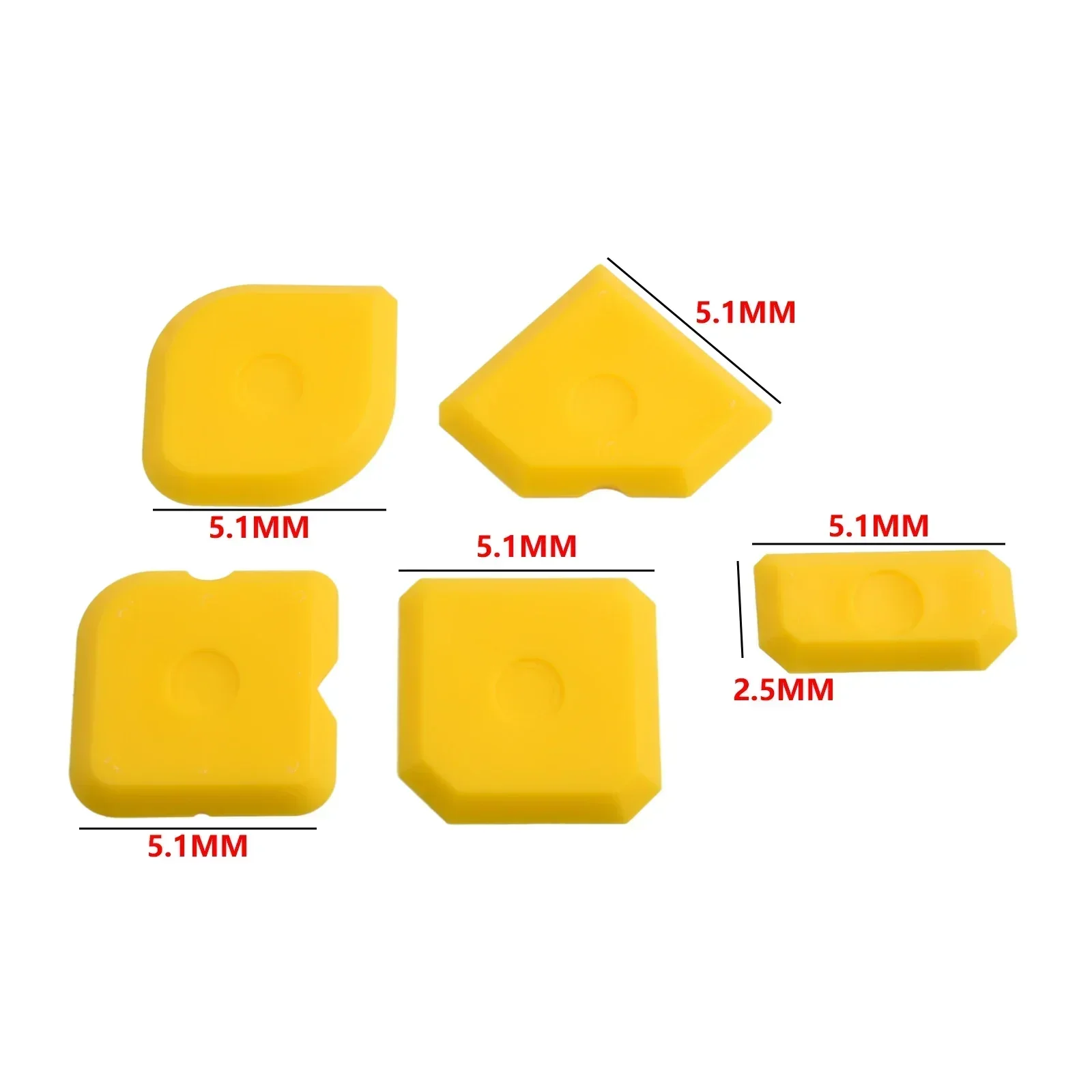 Tool Scraper Divisible Glass Plastic Scraper Rubber Sheet Sealing Sewing Tool Silicone Device Yellow Practical