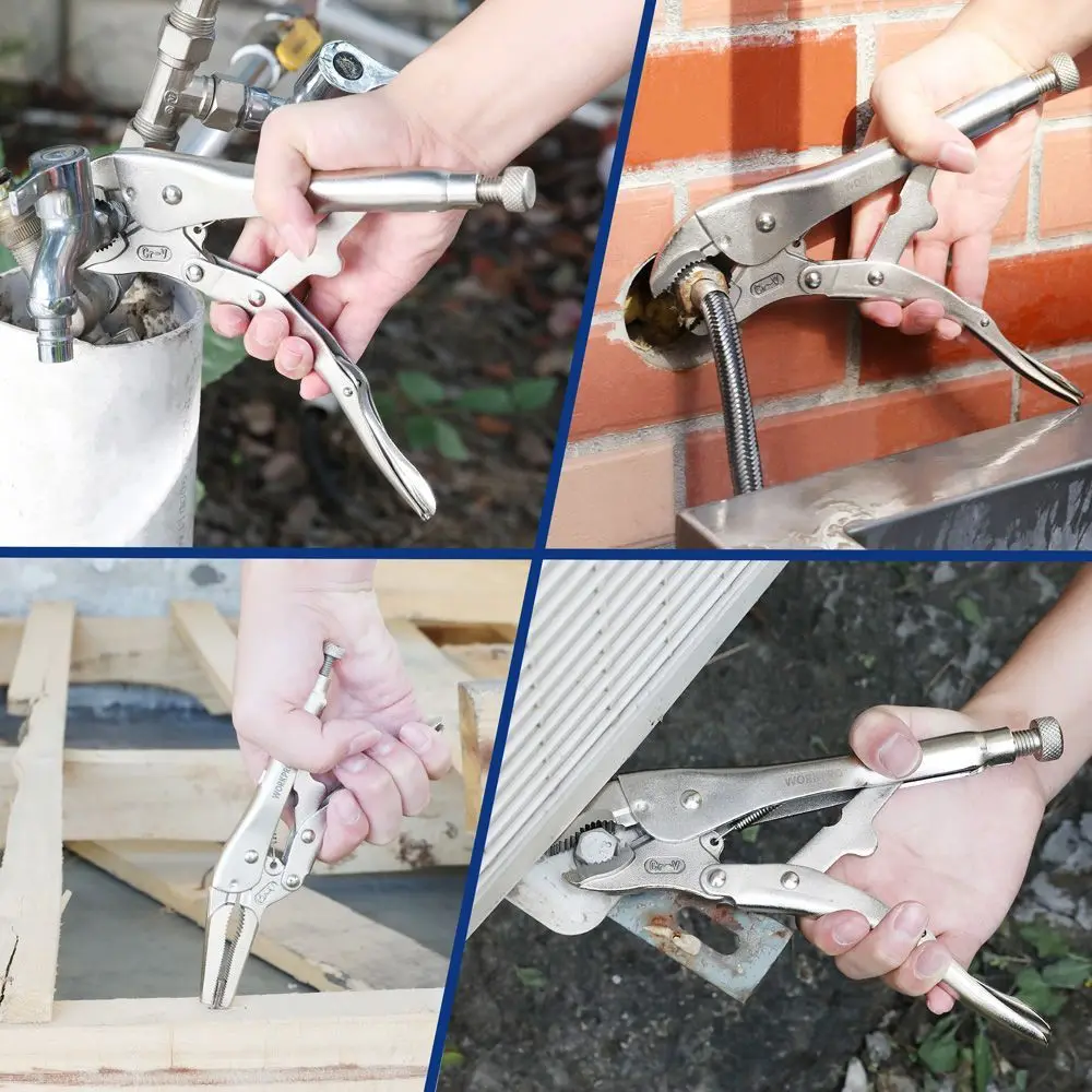 1Pcs 5/7/10 Inch Locking Pliers Labor-Saving Multi-Function Water Pipe Gripping Pliers C- type Adjustable Pressure Plier