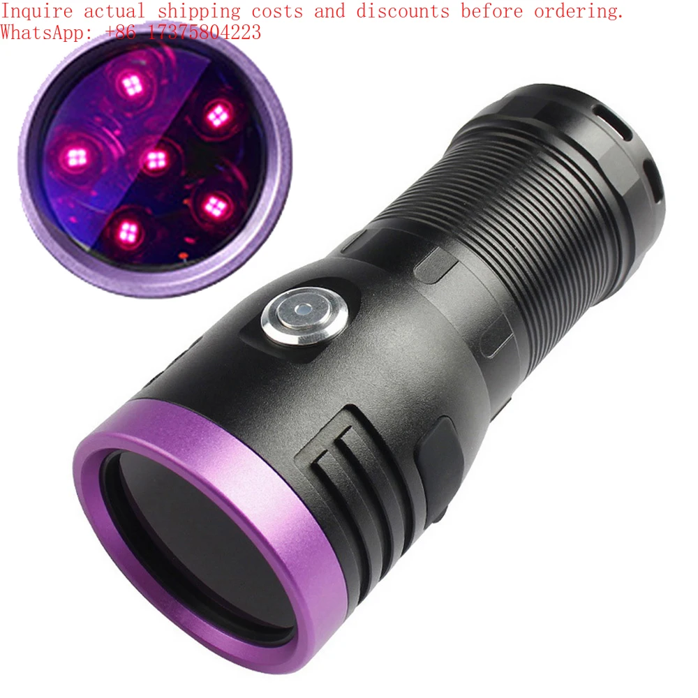 High Power 120W 365nm UV Black Light LED Flashlight USB Rechargeable Ultraviolet Blacklight Torch NDT ZWB2 Filter UV Lamp
