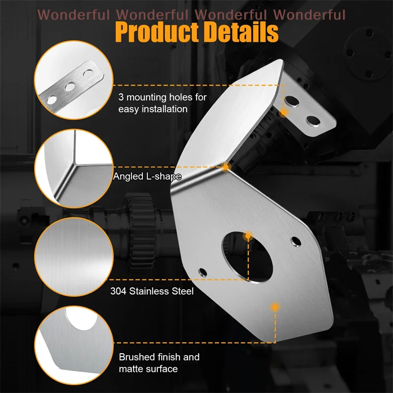 セミトラックトラクタートレーラー用シグナルブラケットフレーム-2x-ユニバーサルウォーターメロンライト取り付けブラケット-ステンレス鋼製フロントターン