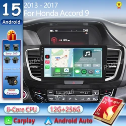 Android 15 Car Radio For Honda Accord 9 2013 2014 2015 2016 2017 Navigation GPS Multimedia Video Player Stereo 2 DIN WiFi+4G BT