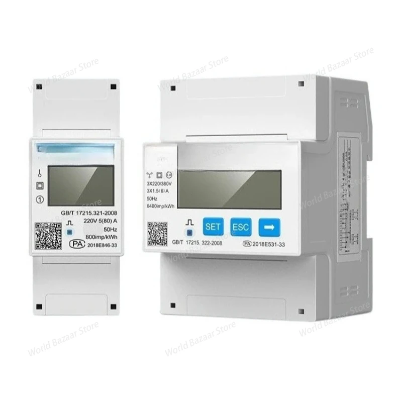 

DDSU666 DTSU666 Однофазный измеритель на DIN-рейку 5(80)A 1,5(6)A (RS485) Инвертор мощности Электрический счетчик