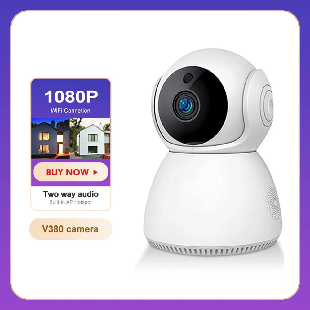 

2MP 1080P V380 Indoor WiFi CCTV Camera de Seguranca Wireless IP PTZ Night Vision 2 Way Audio Motion Detection Security Camera