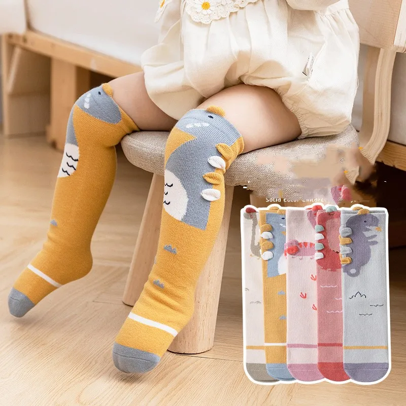 Toddler Long Socks Newborn Baby Prewalker Exquisite Cotton Spring Soft Stretchy Girl Autumn Infant Boy Kids Cartoon Sock 0-3T