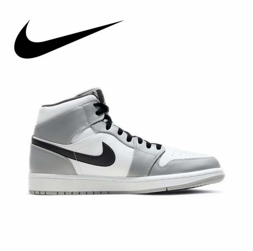 Nike x Air Jordan 1 Retro High OG Basketball Shoes For Men\'s Women\'s Classics Grey Smoke Outdoor Sports Sneakers