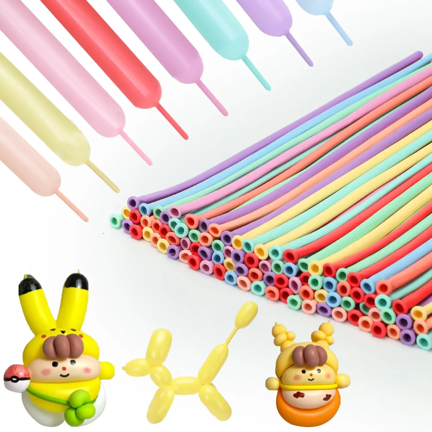 100Pcs 260 Colorful  Long Balloons for Balloon Garland Skinny Latex Twisting Animal Modeling Magic Weddings Birthdays Party Gift