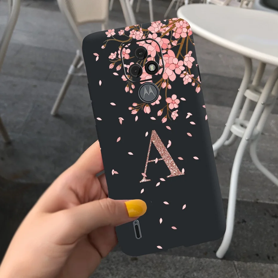 Luxury Letter Phone Case For Motorola Moto E7 E7i Power Moto E7 Plus 2020 Soft Black Silicon Cases For MOTOE7 E 7 7i Powe E7plus