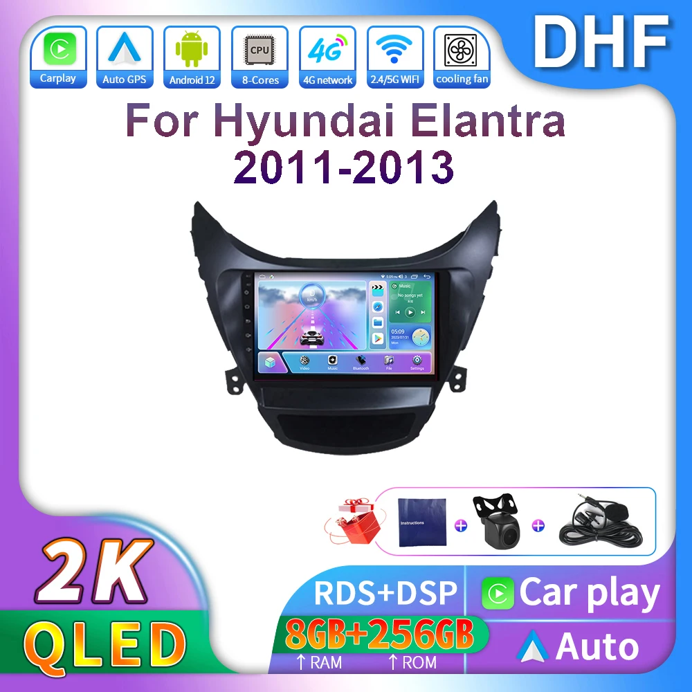 

DHF Android 10 Car Radio For Hyundai Elantra Avante I35 2011-2016 CarPlay Multimedia Video Player Stereo GPS Navigaion Autoradio