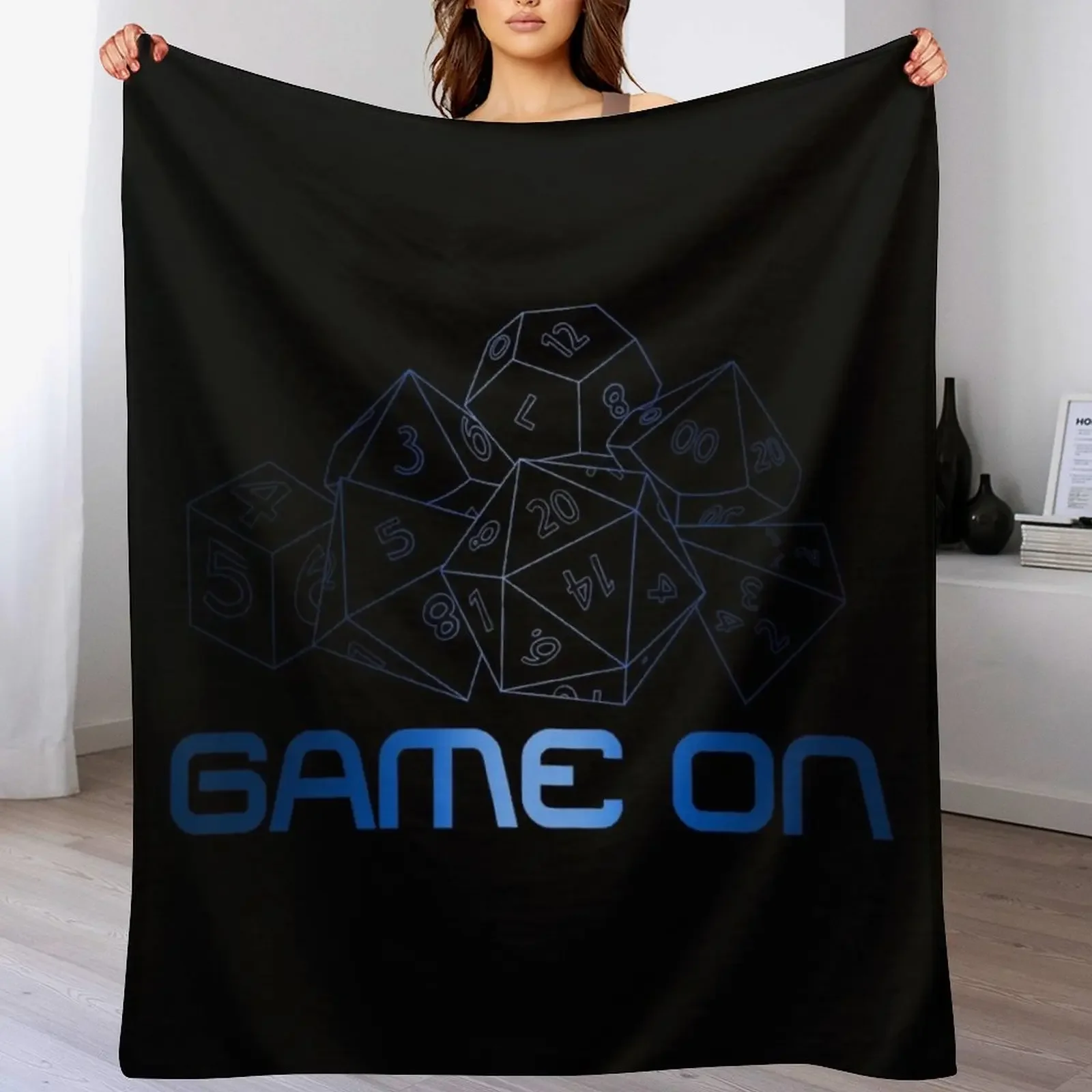 

Gamer Dice Throw Blanket Soft Home Decor Blanket for Couch Bedroom