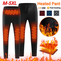 USB Electric Heated Trousers 3/4 Heating Zones Thermal Pant Outdoor Winter Electric Heated Pant Warmer Clothes for Women Men