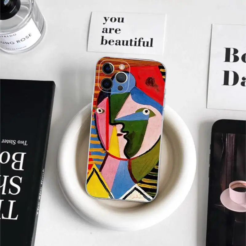 Picasso Abstract Art Painting Phone Case For iPhone 15 14 13 12 Mini 11 Pro XS Max X XR SE 6 7 8 Plus Soft Silicone Cover