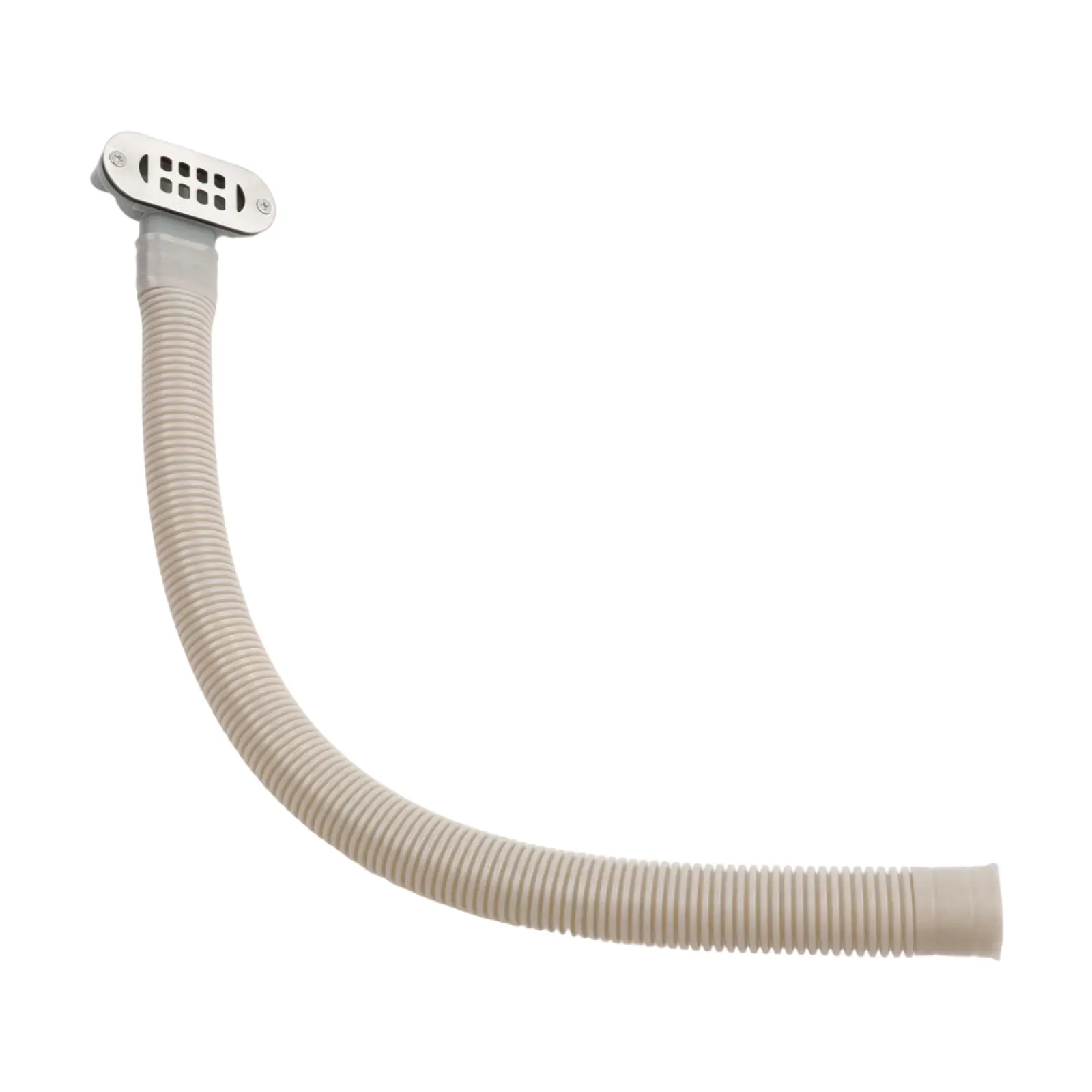 Gray SUS304 Overflow Pipe Compatible With Various Drains Oval Overflow Pipe Side Overflow Drain Robust Construction