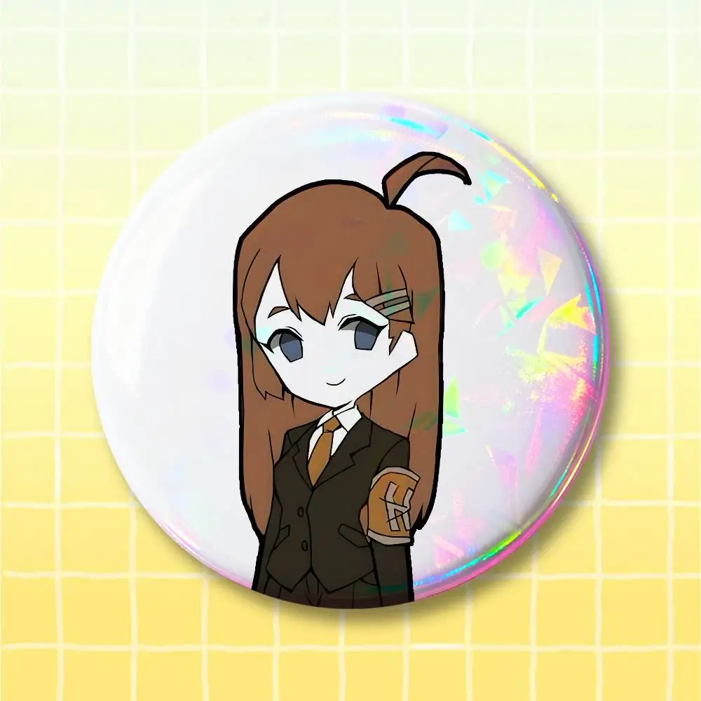 L-Lobotomy Corporation Game Pin Round Circle Shape Metal Button Pin Badge Pinback Decoration Gifts Clothes Decor