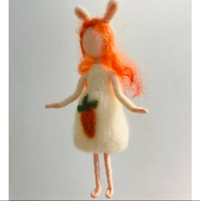 Wool felt doll for DIY, DIY, DIY, DIY, decoration, craft