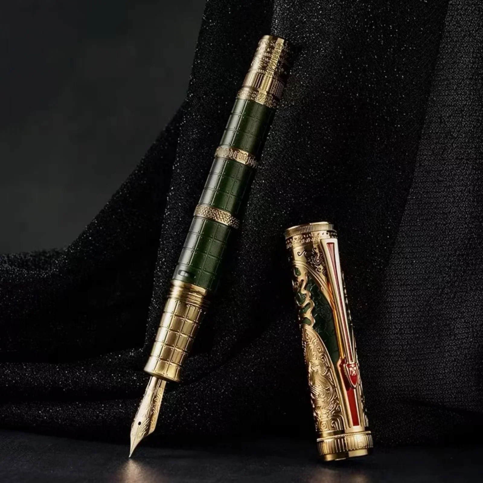 hongdian-d5-qin-piston-stylo-plume-serie-dynastie-pointe-extra-fine-fine-exquis-retro-ecriture-gravee-cadeau