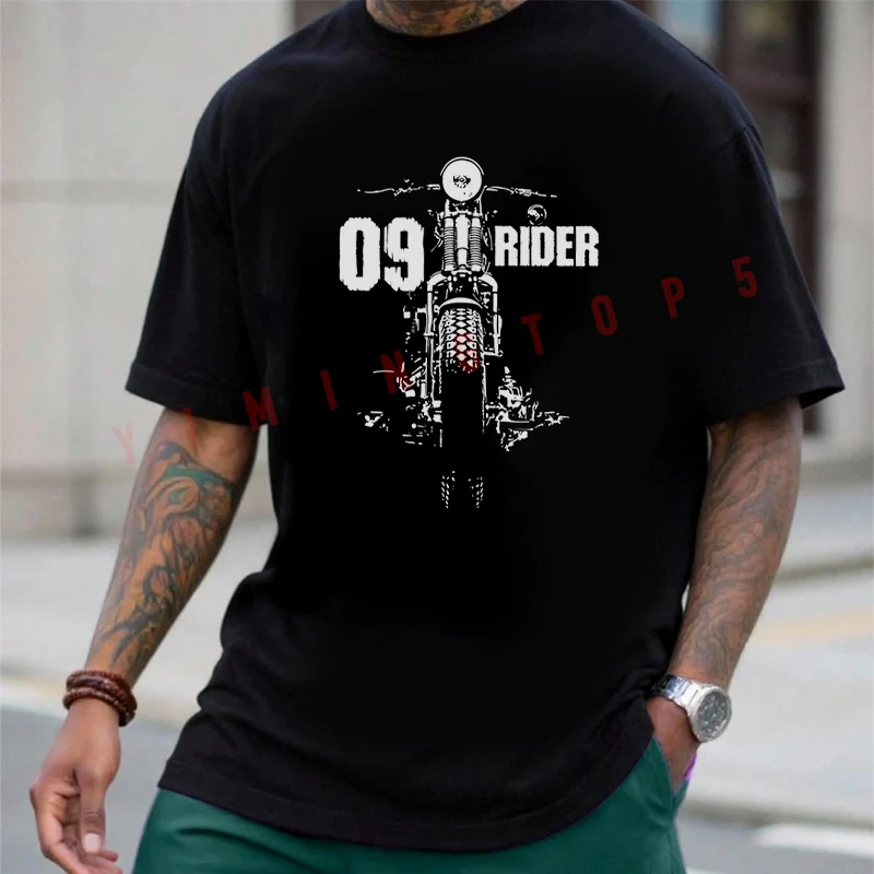 

Motorcycle 09 Rider Graphic Design T-Shirt Cotton Men Summer Casual Short Sleeve Round Neck Fashion Tees 2026