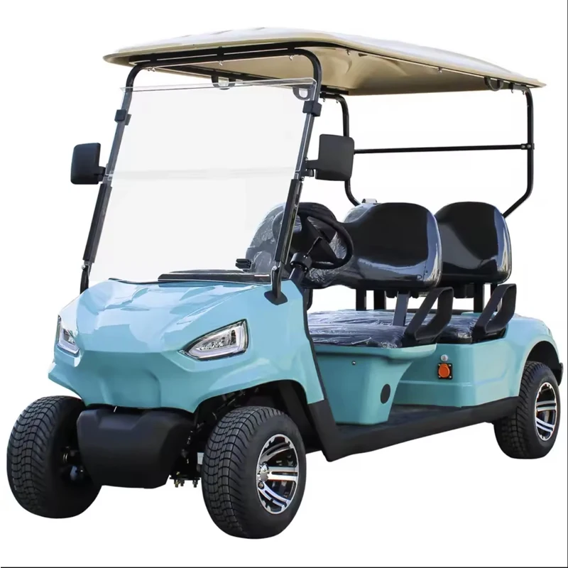 Low price sale Model B 4 seat 4+2 seat electric golf cart AC motor lithium battery electric golf cart