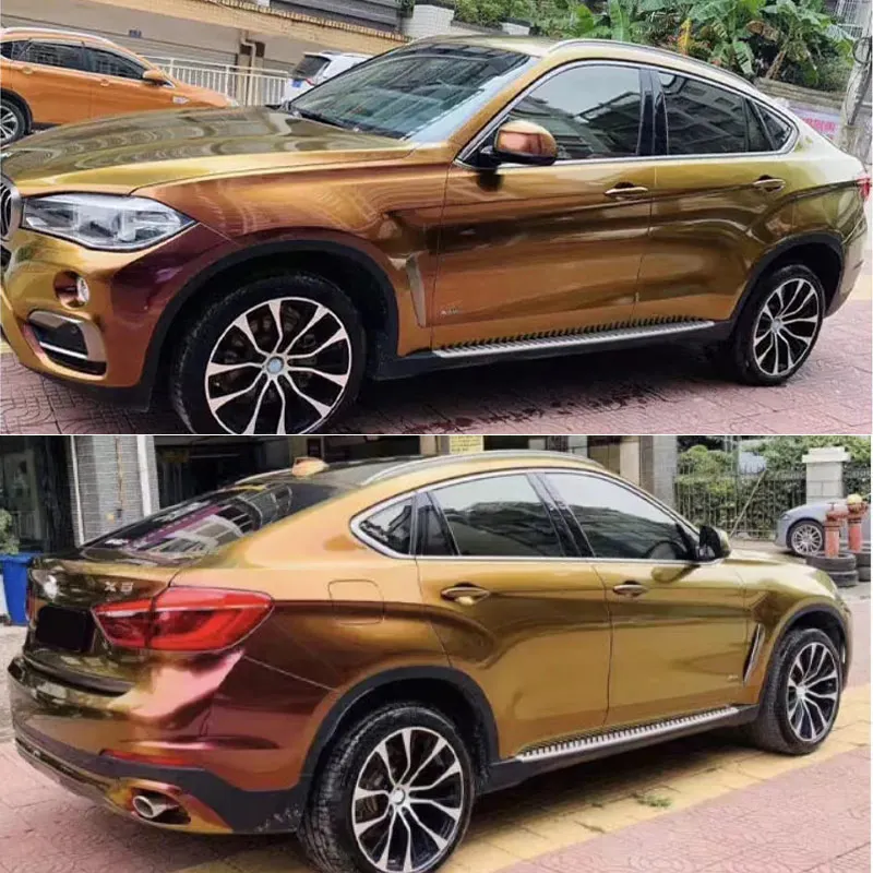 Хамелеон, меняющий цвет, ПВХ, золото-красный, глянцевый хамелеон, матовый хамелеон, изменяющий цвет кузова автомобиля, виниловая упаковка