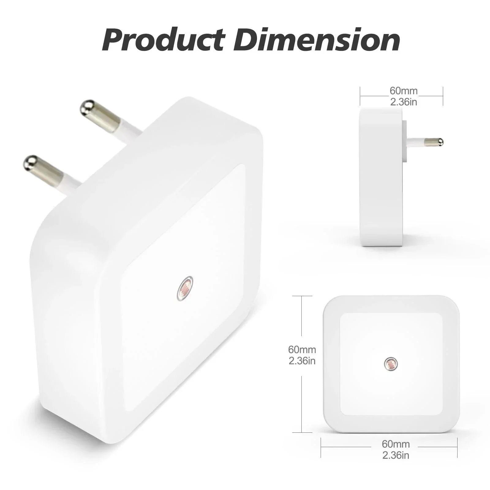 1-8 قطعة أضواء ليلية LED توصيل إلى الحائط ، مستشعر الظلام الذكي التلقائي للمدخل التوصيل في الأضواء ، غرفة النوم ، الحمام ، المرحاض ، الدرج ، المطبخ #6