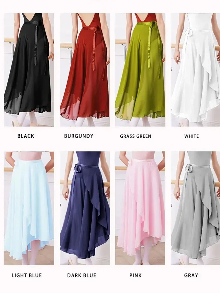 

Women Ballet Tulle Skirt Gymnastics Leotard Practice Dresses Teachers Wraps Dance Ballerina Chiffon Yoga Skirts