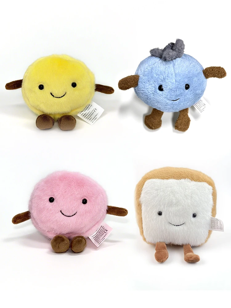 Macarrón de peluche de 11-15cm, juguetes de arándanos tostados, juguetes de dibujos animados de peluche de Color Kawaii para niños y niñas, regalos de cumpleaños y Navidad