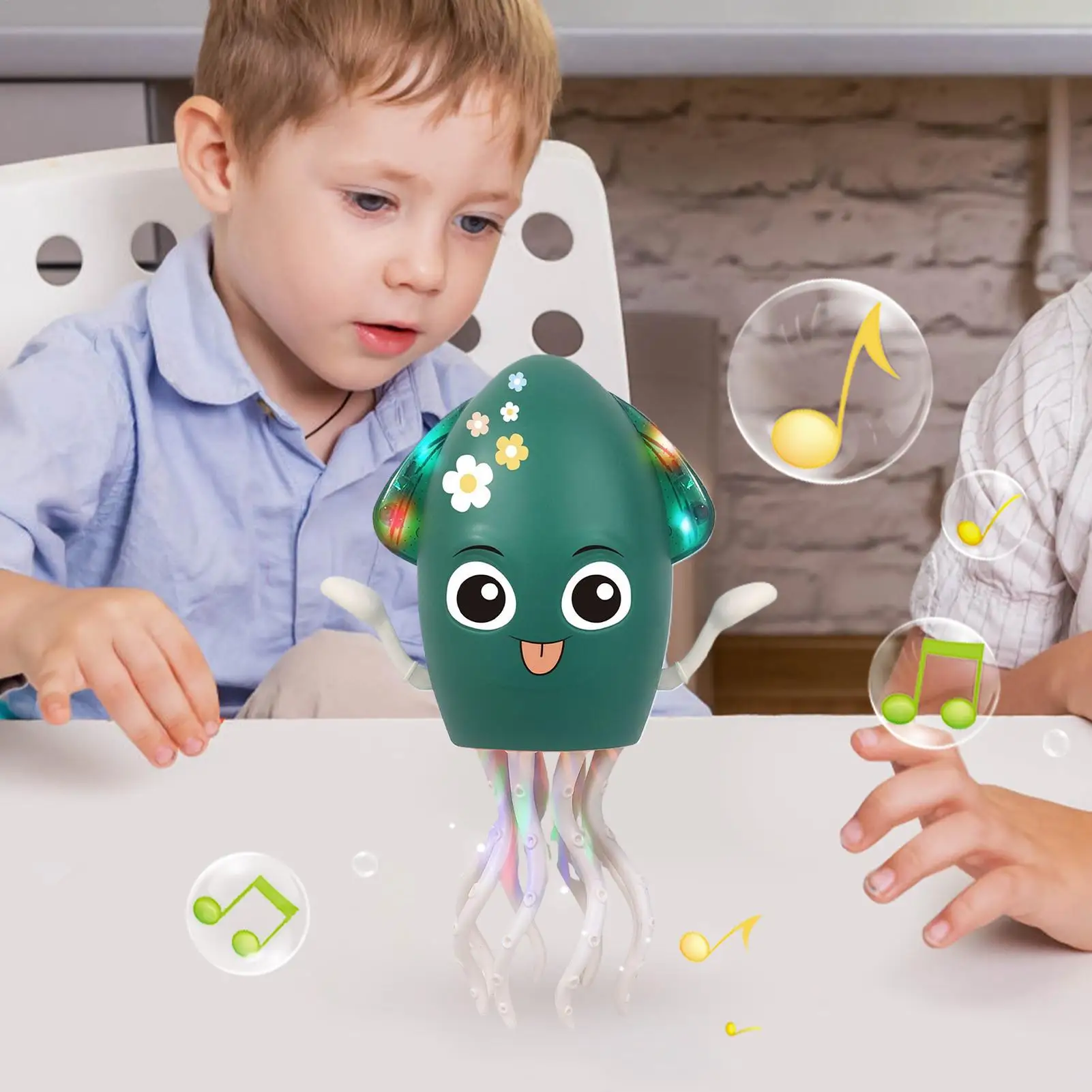 Elektrisch dansend octopusspeelgoed Automatische obstakelvermijding Octopus USB oplaadbare elektrische robot met LED-verlichting en muziek voor