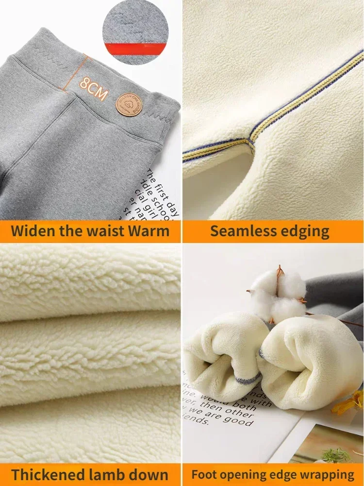 الشتاء النساء طماق القطن المخملية الصوف السراويل الضيقة الإناث يغطي الرجل عالية الخصر الحرارية تمتد سميكة الدافئة طماق للنساء #5