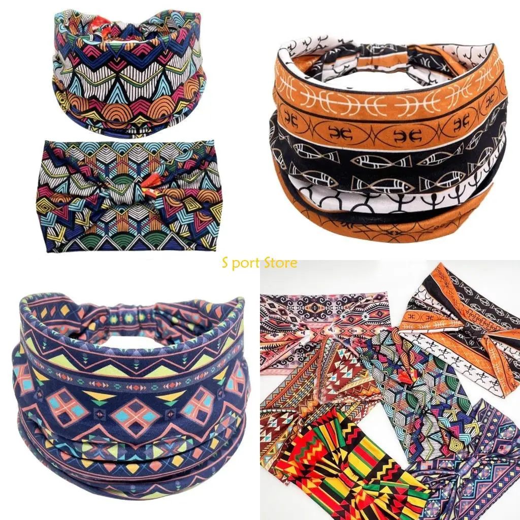 

U2JB Print Headbands for Women Girls Yoga Running Head Band Workout Headbands