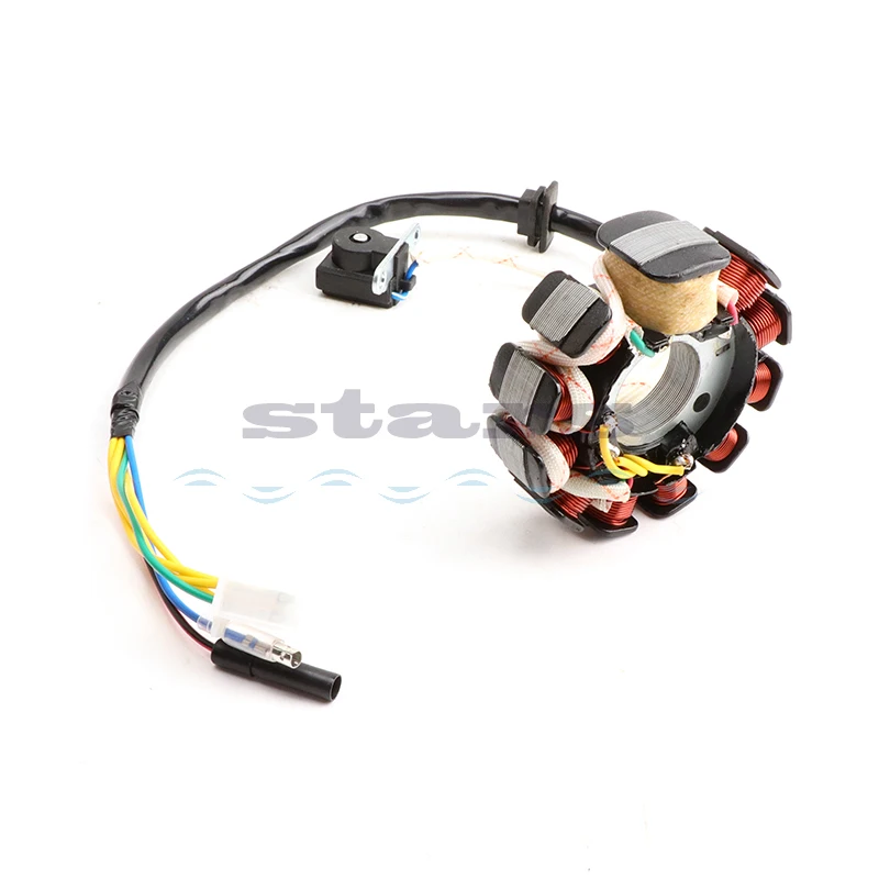 11-coil 6-wire 3 phrase DC fired Magneto Stator for Scooter Moped ATV Go Kart GY6 125 GY6 150 cc 152QMI 1P52QMI 157QMJ 1P57QMJ