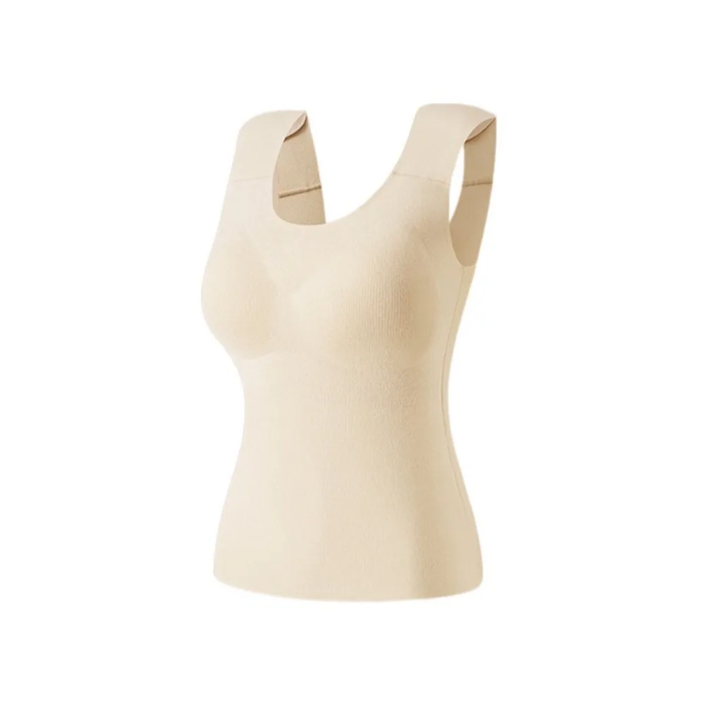 

U-neck Right-angle Shoulder Vest Seamless Invisible Thermal Underwear Bottoming Shirts Winter Autumn Shoulder Pad Warm Vest