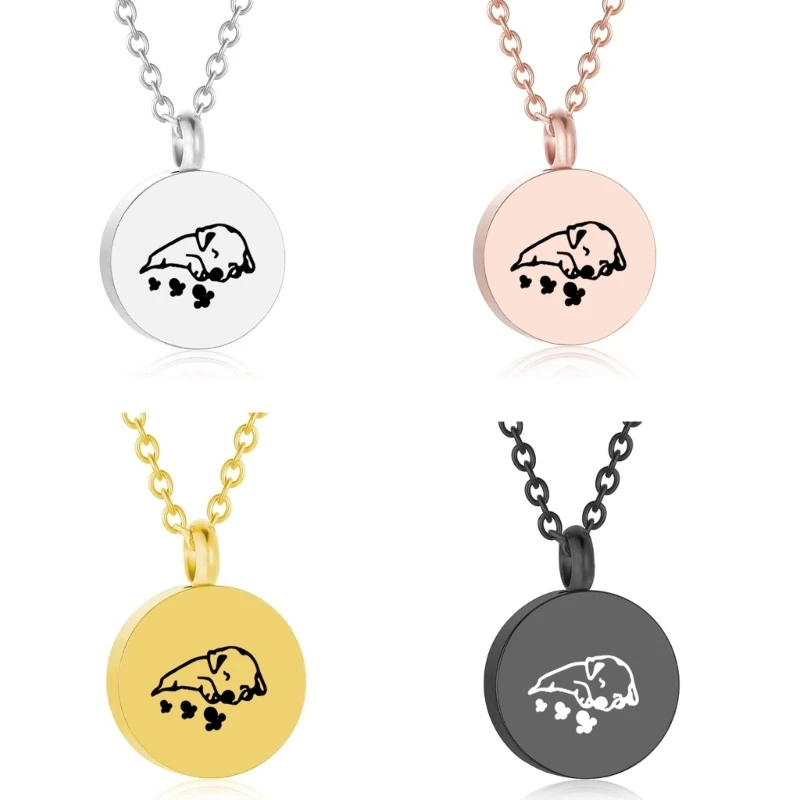 Collana con urna per animali domestici per cremazione delle ceneri, collana con bracciale, collo, gioielli, forniture