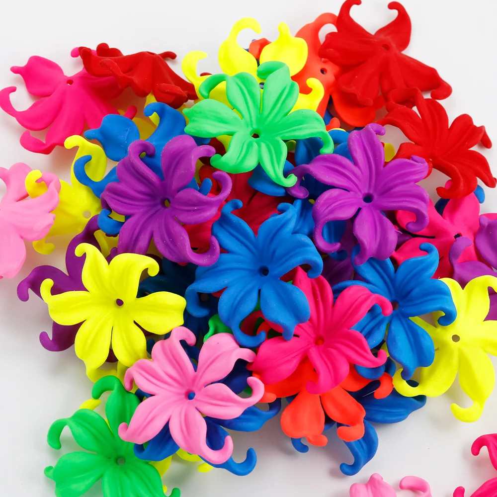 

Cordial Design 100Pcs 38*44MM Handcrafted/Flower Shape Acrylic Spacer Beads/DIY Jewelry Components & Findings#20503