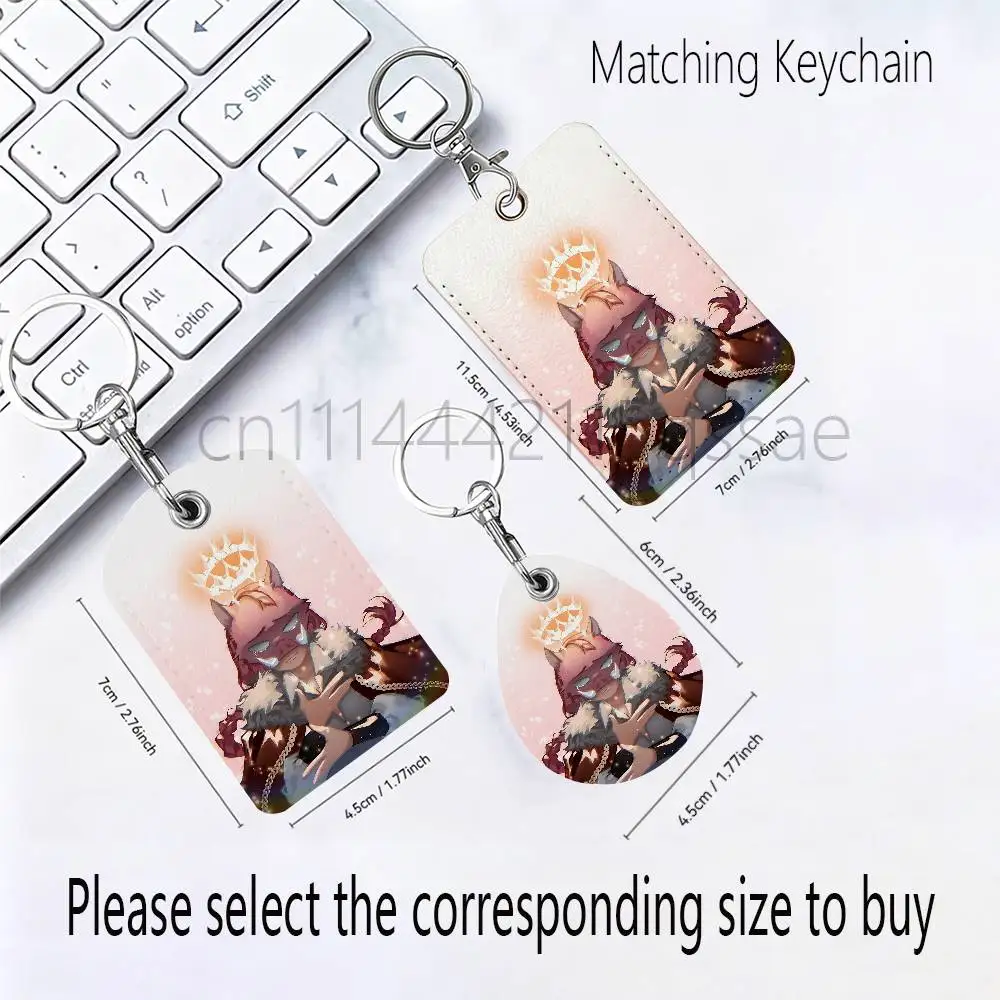 T-Technoblade T-Techno Card Keychain Fashion Pendant Bag ID Door Card Case Bus Card Cute
