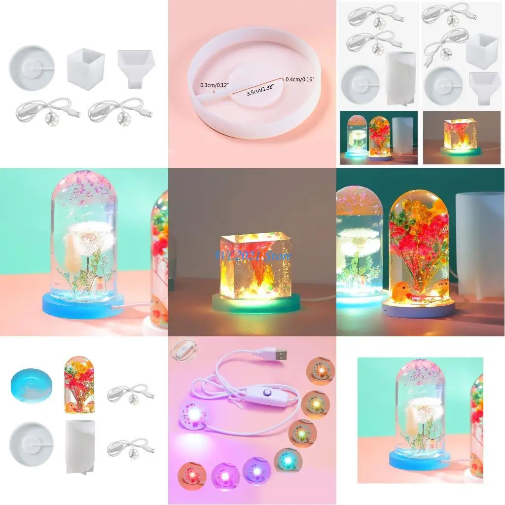 

G5GC Night Light Silicone Mold Base Bracket Mold Suitable for Diy Table Art Party