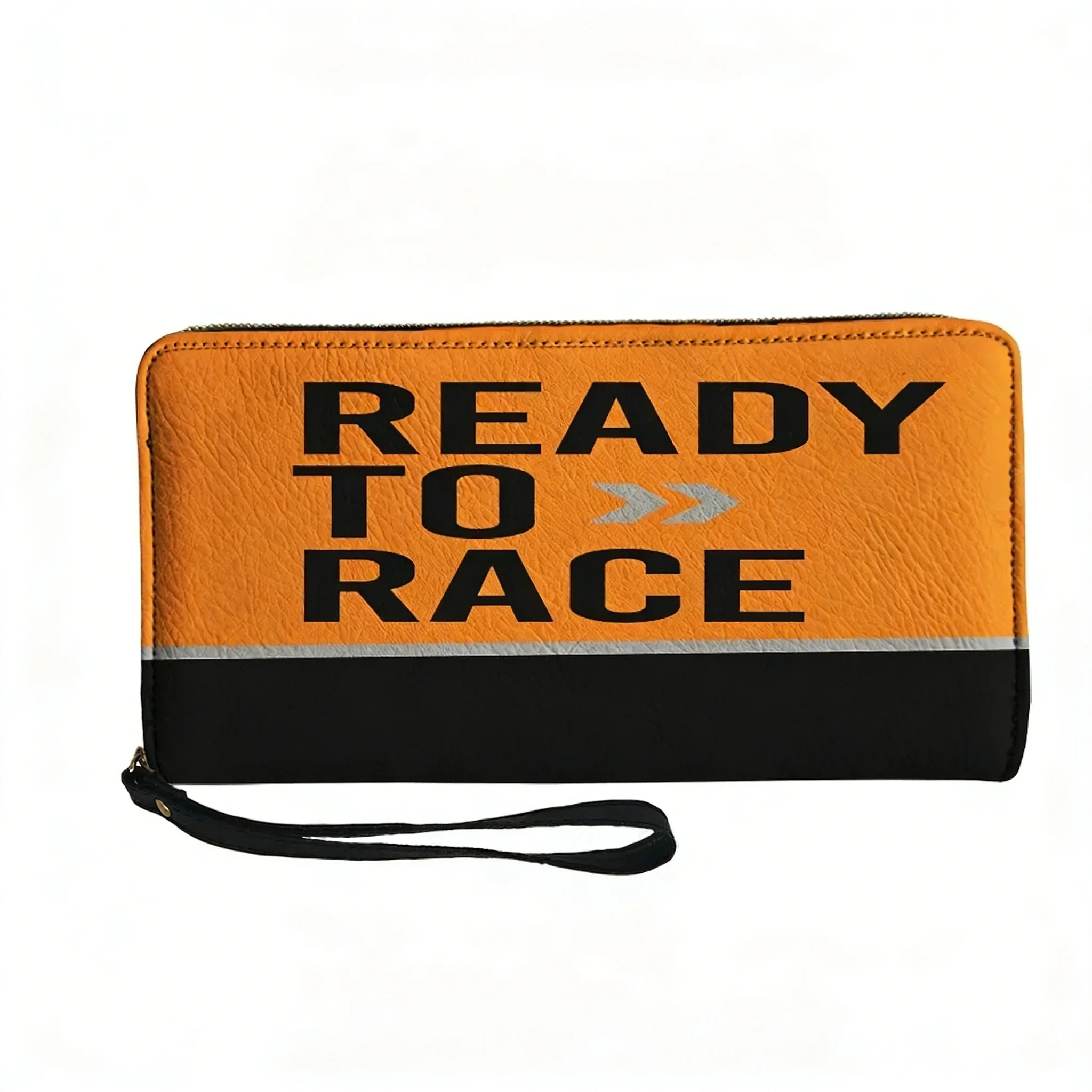 Ready To Race Custom Wallet Purse Motorsport Rider Mens Womens Zipper Long Wallets Double Print  Portable Wallet Gift Bag