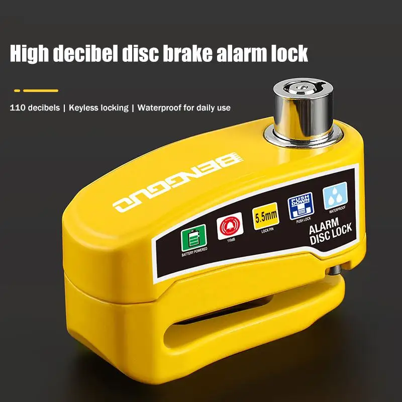 Hot Alarm Disc Brake Lock Anti Theft Security Lock Bike Anti-theft Wheel Disc Brake Lock For Motorcycle Bicycle Scooter view 2