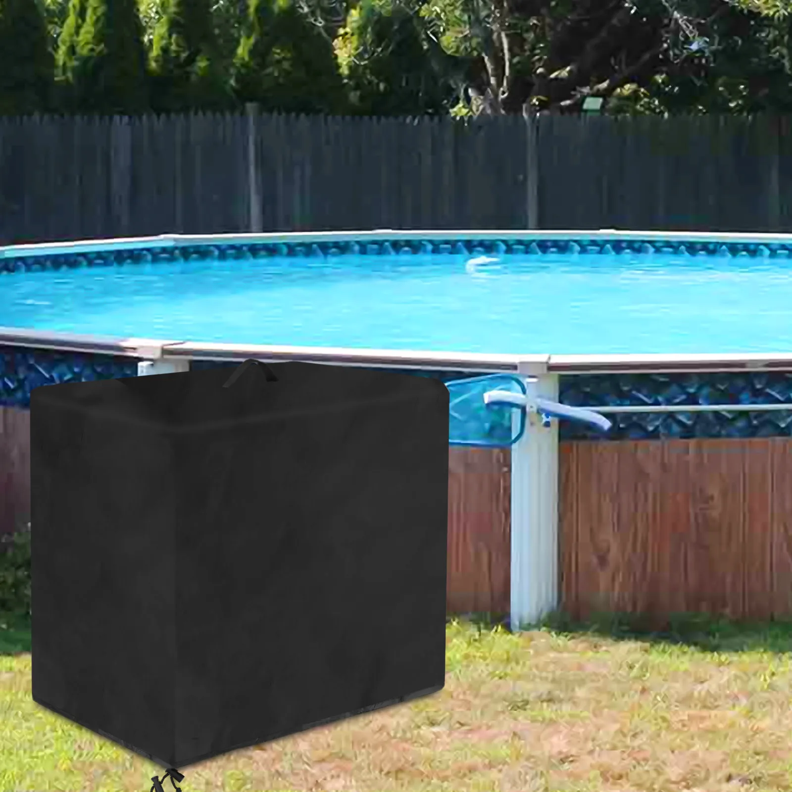 

Пылезащитная крышка насоса для бассейна, аксессуар, регулируемая крышка фильтра, крышка песочного фильтра для бассейна, удобная ручка, настраиваемая посадка