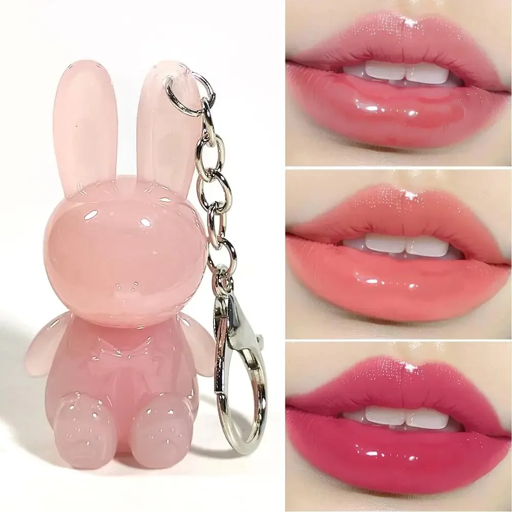 Błyszczyk do ust nawilżający, długotrwały, z zawieszką na rękę, wodoodporny, nieprzywierający do kubka, odporny na blaknięcie, uroczy, efekt wodny.