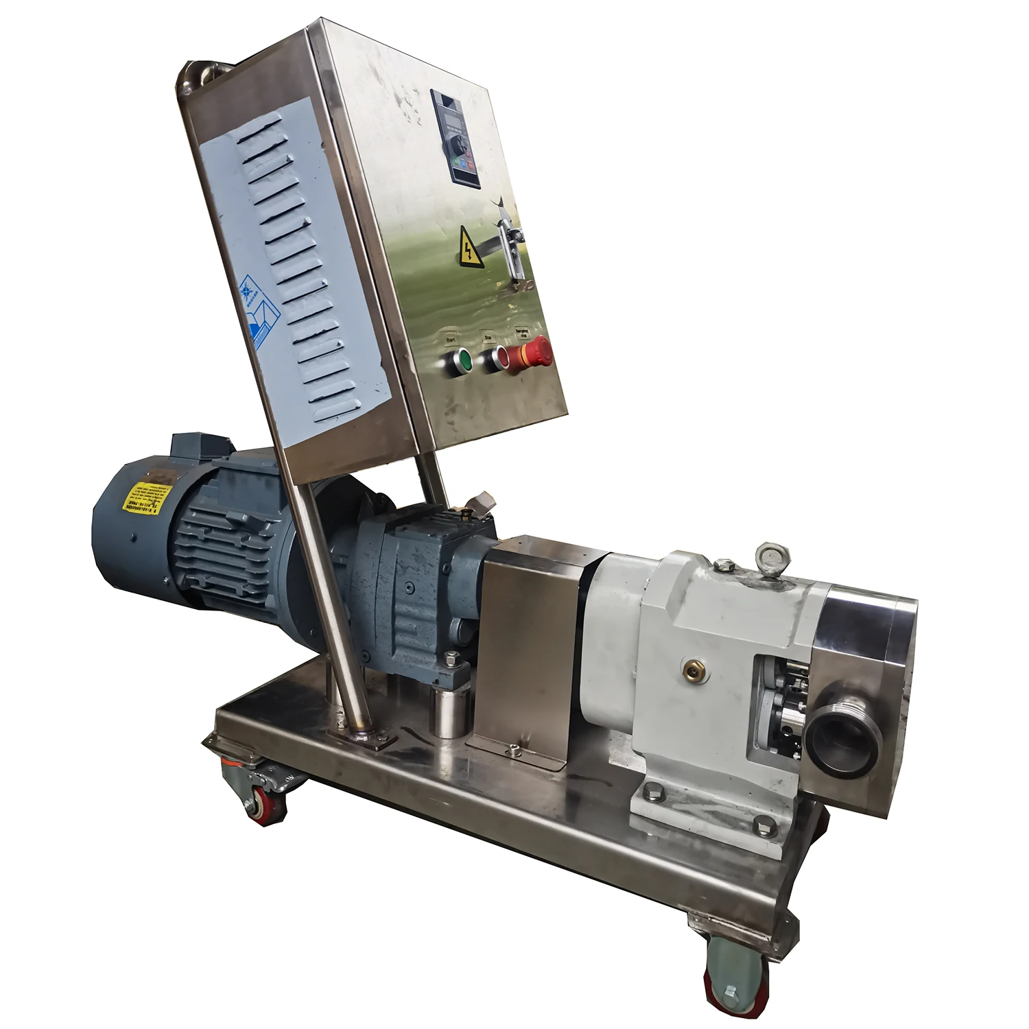 

High Viscosity 10HP 7.5KW ZB3A SS316L Sanitary Stainless Steel SS304 SS316L Rotary Lobe Pump With Motor
