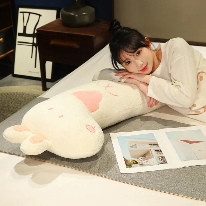 80/100 ซม.น่ากอดกระต่าย Fox Wolf หมอน Plush Kawaii สวนสัตว์สัตว์ Soft Plushie Peluche ตุ๊กตาเด็กของขวัญวันเกิดตกแต่งห้อง